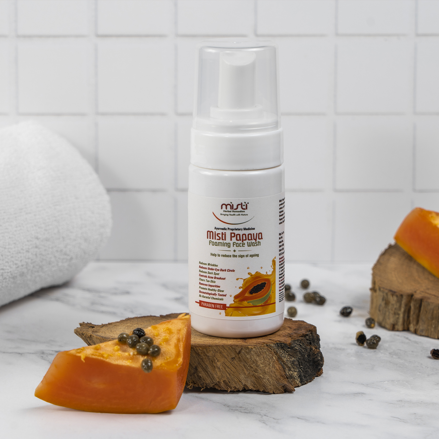 Papaya Foaming Face Wash for Glowing Skin – The Natural Wash